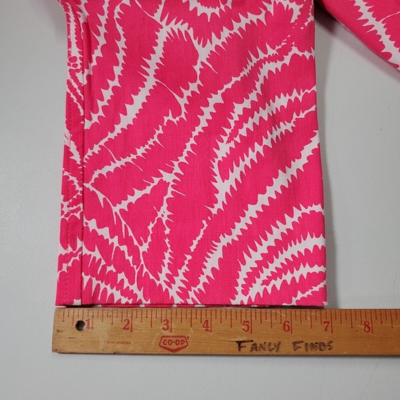 Lilly Pulitzer Women Capri Pants Size 6 Cotton Stretch Pink Preppy Beachy - Picture 14 of 15